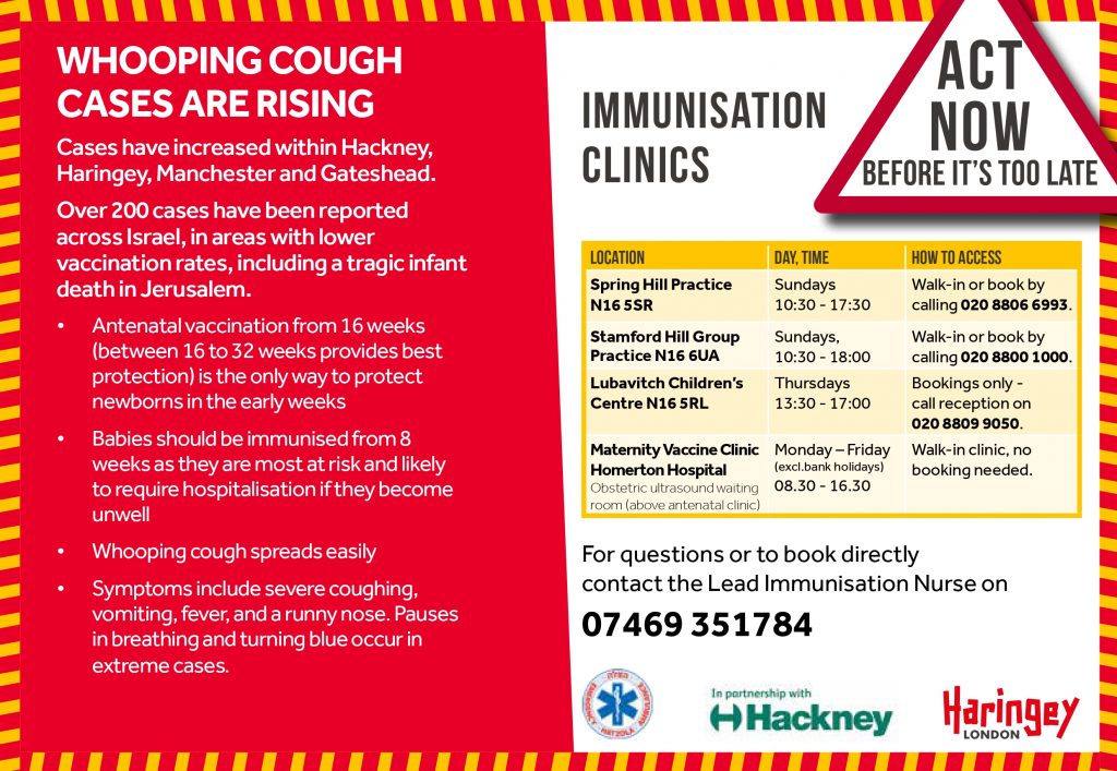 Highlighting the importance of the Whoop cough immunisations and some of the triggers
